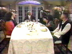 Photo:  At table wit Will Smith and *Bel Air* family