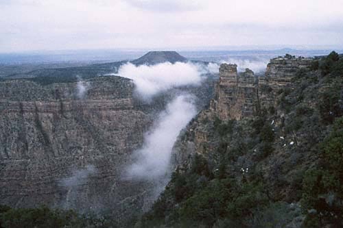 Photo:  View into Grand Canyon from South RIm, with clouds