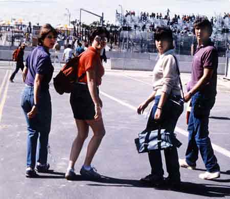 Photo: Geneva  the Younger and friends at Long Beach Grand Prix
