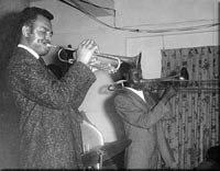Thumbnail: Trumpeter and Richard Boone, 1957 Photo  CLICK for a larger version