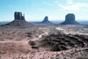Thumbnail: view of three buttes in Monument Valley