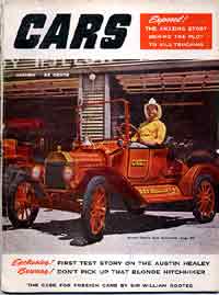 Thumbnail:  magazine carrying the Austin-Healey at Le Mans story, October 1953 "CARS"