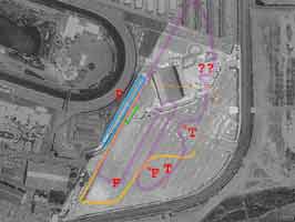 Thumbnail: aerial view of Del Mar track, with overlaid course diagram