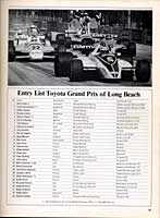 Scan: Entry list, Long Beach Grand Prix, 1981