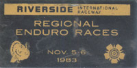 JPG: scan of a 1983 RIR Enduro race dash plaque  One size only
