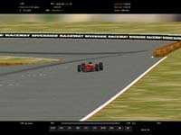 Thumbnail:  Uptrack view to Turn 9 as a red car approaches Start/Finish   CLICK to see a larger version