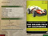 Thumnail:  Grand Prix Legends opening and setup screen with a 1967 race program scan   CLICK to see a larger version
