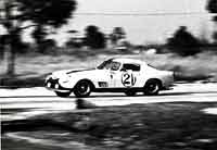 Thumbnail: white 250GT Ferrari leaving the sweeper  click to see a larger version