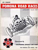 Scan: Pomona Road Races 01-19,20-1957 program cover 