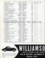 Scan: second entry list page, January, 1956 Torrey Pines program