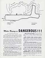 Thumbnail: scan of course map and cautions, 1955 Torrey Pines races
