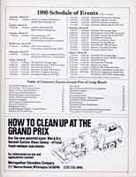 Scan: Long Beach Grand Prix, March 1980   Schedule of Events