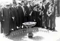 Thumbnail: THS grads gathered at the Senior Fountain