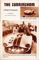 Thumbnail: First of  four pages on the Cunningham C4(includes photo of John Fitch at Le Mans)