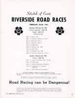 Scan: Event schedule, Pomona races, July, 1961
