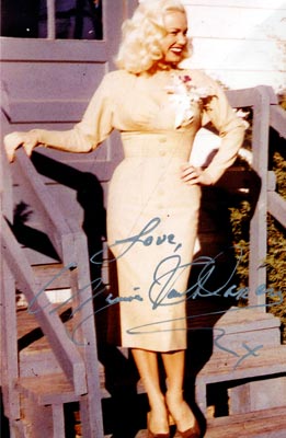 Photo autographed by Miss Van Doren