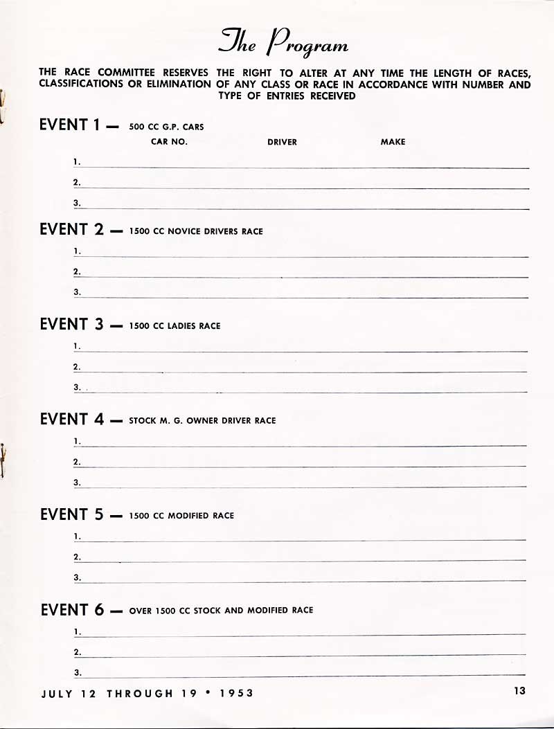 Car Race Registration Form Template