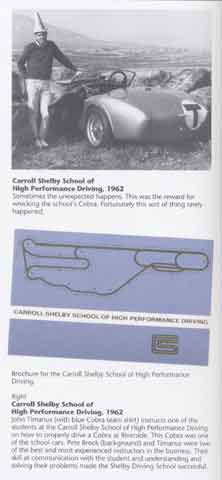JPG: scan of a page from 1962 Shelby Racing School brochure