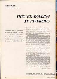 Thumnail:  Opeining page (text) of Riverside Raceway article   CLICK to see a larger version