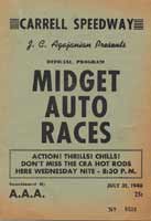 Scan: program cover Carrell Speedway  1948