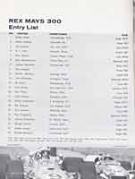 Scan: Entry List Page One, Rex Mays 300  Riverside  1969