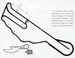 Scan: course map Rex Mays 300  Riverside  1969