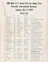 Scan: entry  list 1 Riverside International Raceway  1959