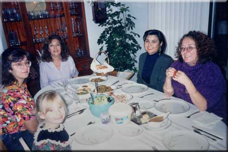 Photo of the gathering at table, 1995