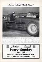 Scan: Carrell Speedway Big Car Races January 1949   Photo "Barbo is Today's Dark Horse"