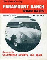 Scan:  Program cover   Paramount Ranch  races, August, 1956