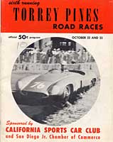 Thumbnail: scan of program cover, May 1955 Torrey Pines races