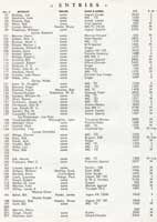 Thumbnail: scan of entry list, May 1954 Willow Springs races