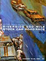 Scan: Riverside 500-Mile Stock Car Road Race  January, 1963  Program Cover