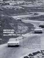 Scan: Riverside 500-Mile Stock Car Road Race  January, 1963  Official Entries photo page