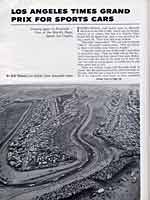 Scan: Riverside 500-Mile Stock Car Road Race  January, 1963   Times GP flack with overview from above Turn Six