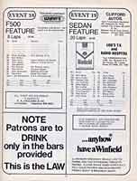 Scan: Claremont Speedway, Australia,  1979  final events list