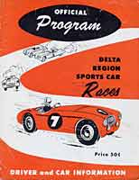 Scan: Delta Region SCCA (New Orleans, Louisiana) airport road races  of July 3, 1955   Program cover