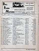 Scan: Pomona Sports Car Road Races  November  5-6, 1960  Entry list Page One