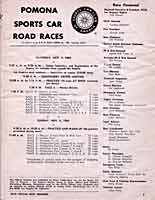 Scan: Pomona Sports Car Road Races  November  5-6, 1960  Officials