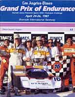 Scan: IMSA Grand Prix of Endurance  April, 1987  Program Cover