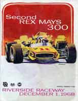 Scan: Second Rex Mays 300 at RIR  December 1968  Program Cover  