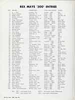 Scan: Second Rex Mays 300 at RIR  December 1968   Entry List 