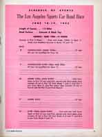 Thumbnail:  L.A. Sports Car Road Races at Hansen Dam  June, 1955  Event Schedule  Page Two