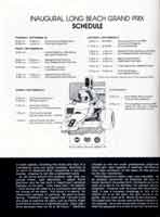 Thumbnail: Inaugural Long Beach (F-5000) Race, September, 1975  Schedule of Events