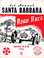 Thumbnail: 1st running, Santa Barbara Road Races, September, 1953  Program Cover