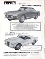 Thumbnail:  Sports Car Road Races at Pomona, October, 1957  Advert, Ferrari and Lancia sales and service under management of  Paul "Richie" Ginther