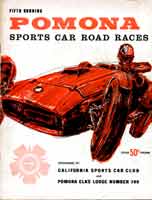 Scan: cover of race program  Pomona Sports Car Road Races, November 1957