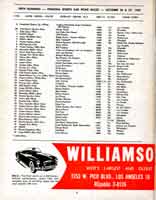 Thumbnail:  Sports Car Road Races at Pomona, October, 1957  Entry List  Page One