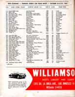 Thumbnail:  Sports Car Road Races at Pomona, October, 1957  Entry List  Page Three