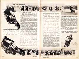 Thumbnail: first two pages of the motorcycle race report